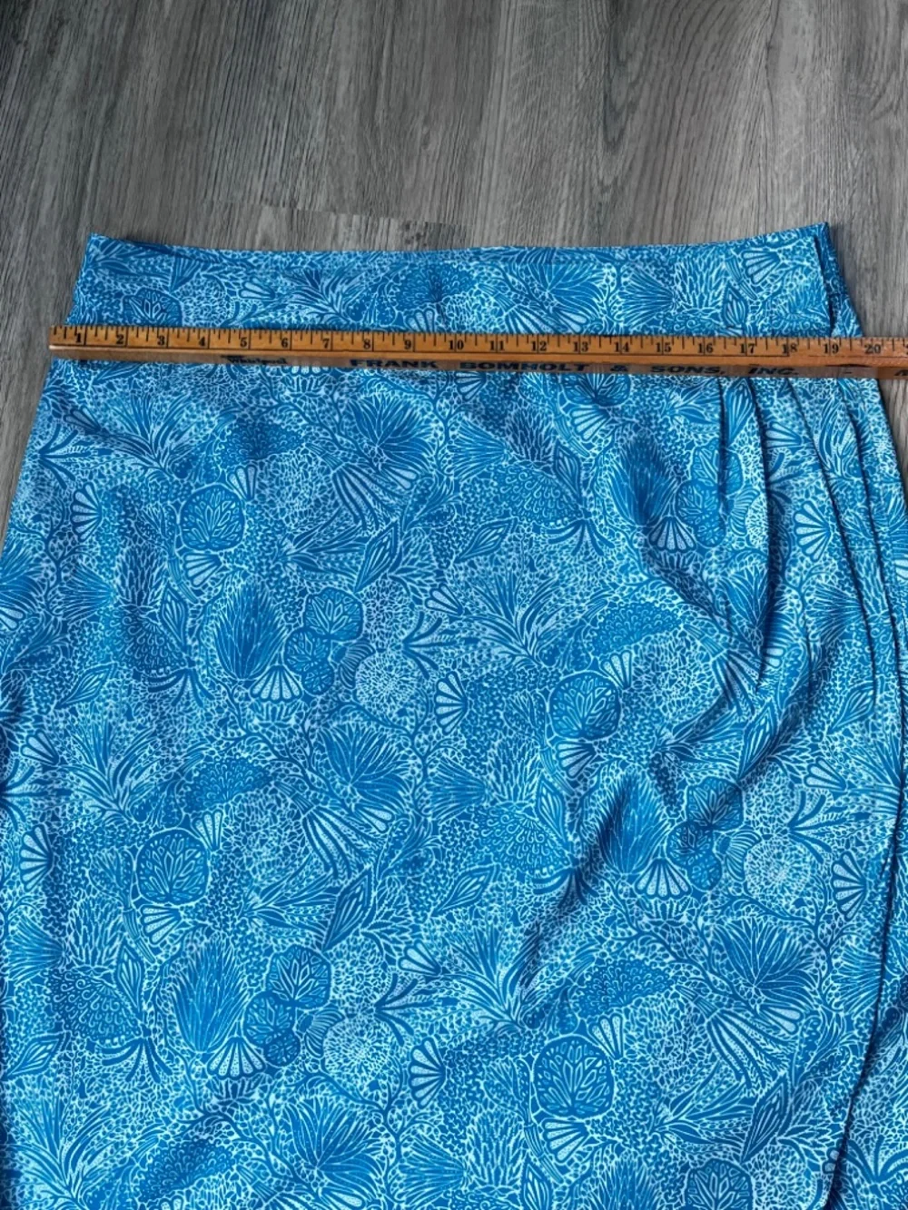 RipSkirt Hawaii Blue botanical Print Travel Skirt Wrap Convertible Size XL